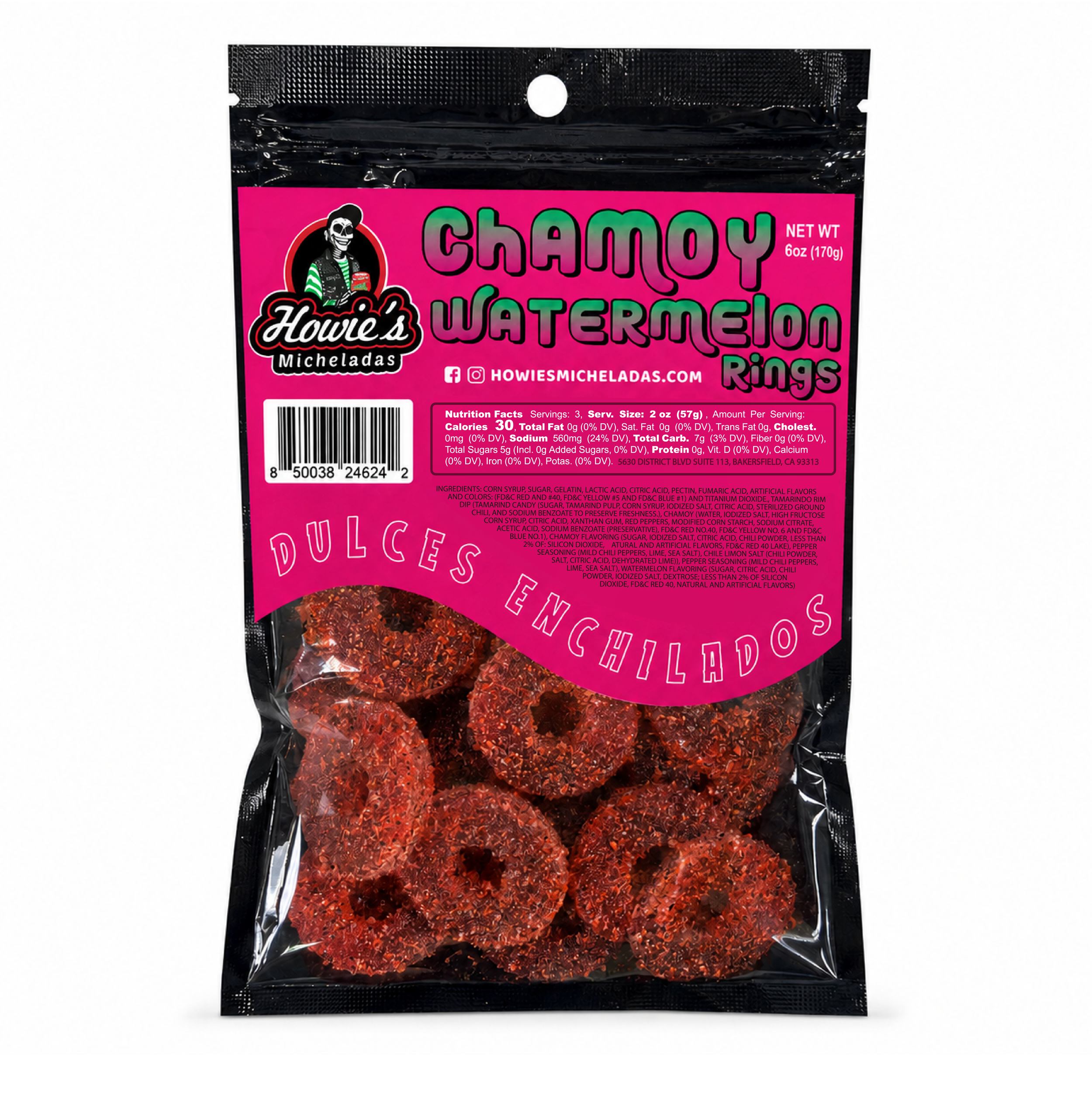 Chamoy Watermelon Rings 6 oz — Howie's Micheladas howies michelada mix